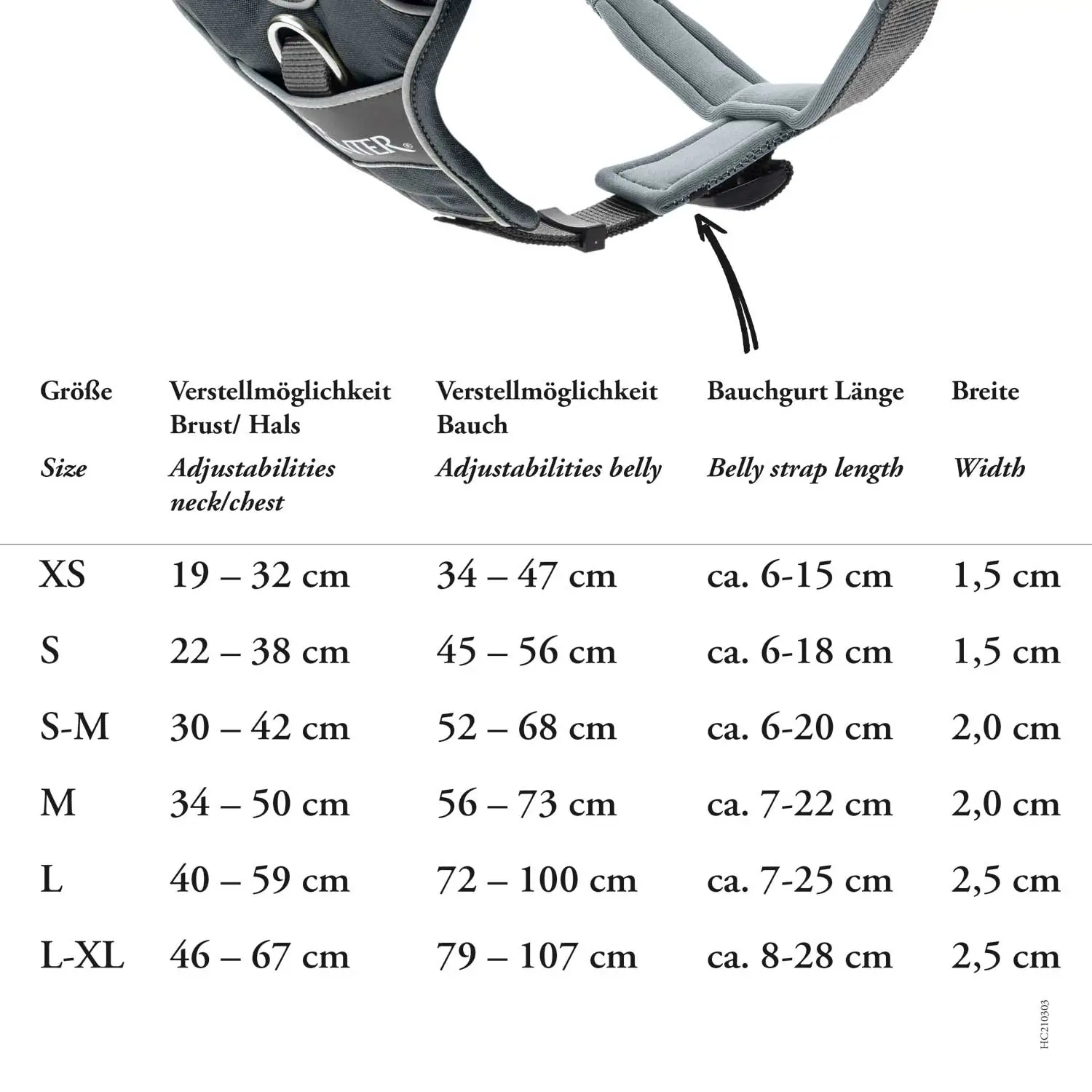 Hunter Divo hundesele S grå/grå just mave 45-56 cm - Stabil kontrol og komfort